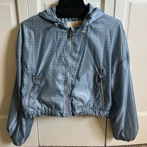MICHAEL KORS Mesh Lined Rain Softshell Jacket - Zip Up and Hood - Size Small